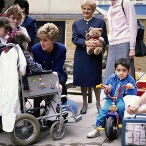 Diana with Children Wheelchair