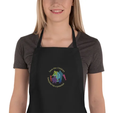 Embroidered Apron / Black