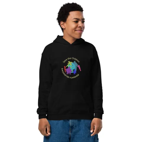 Youth heavy blend hoodie / Black / XS